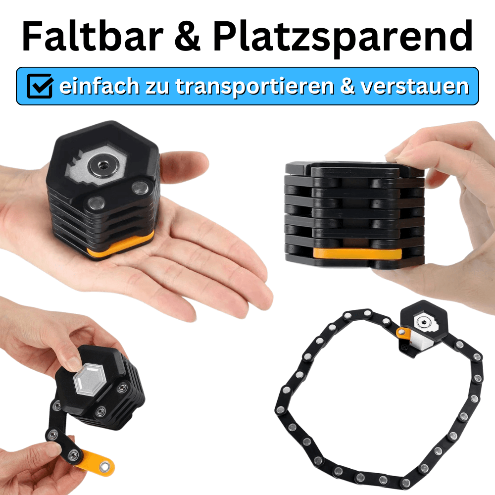 Faltbares Premium Fahrradschloss – BikeSattel
